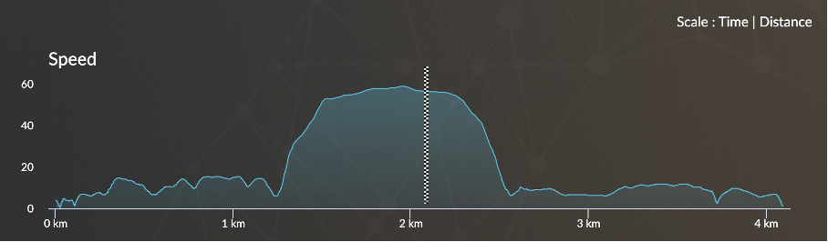 racehorse speed curve on the equimetre platform